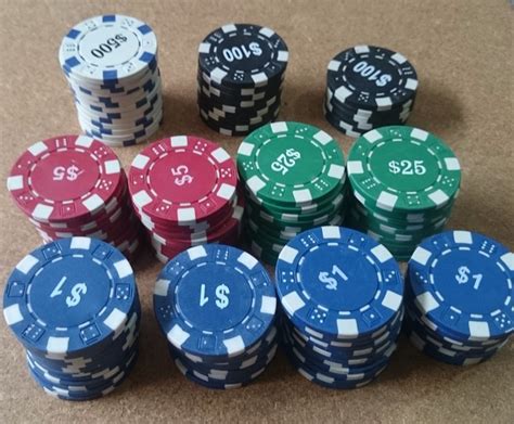 Daltônico fichas de poker